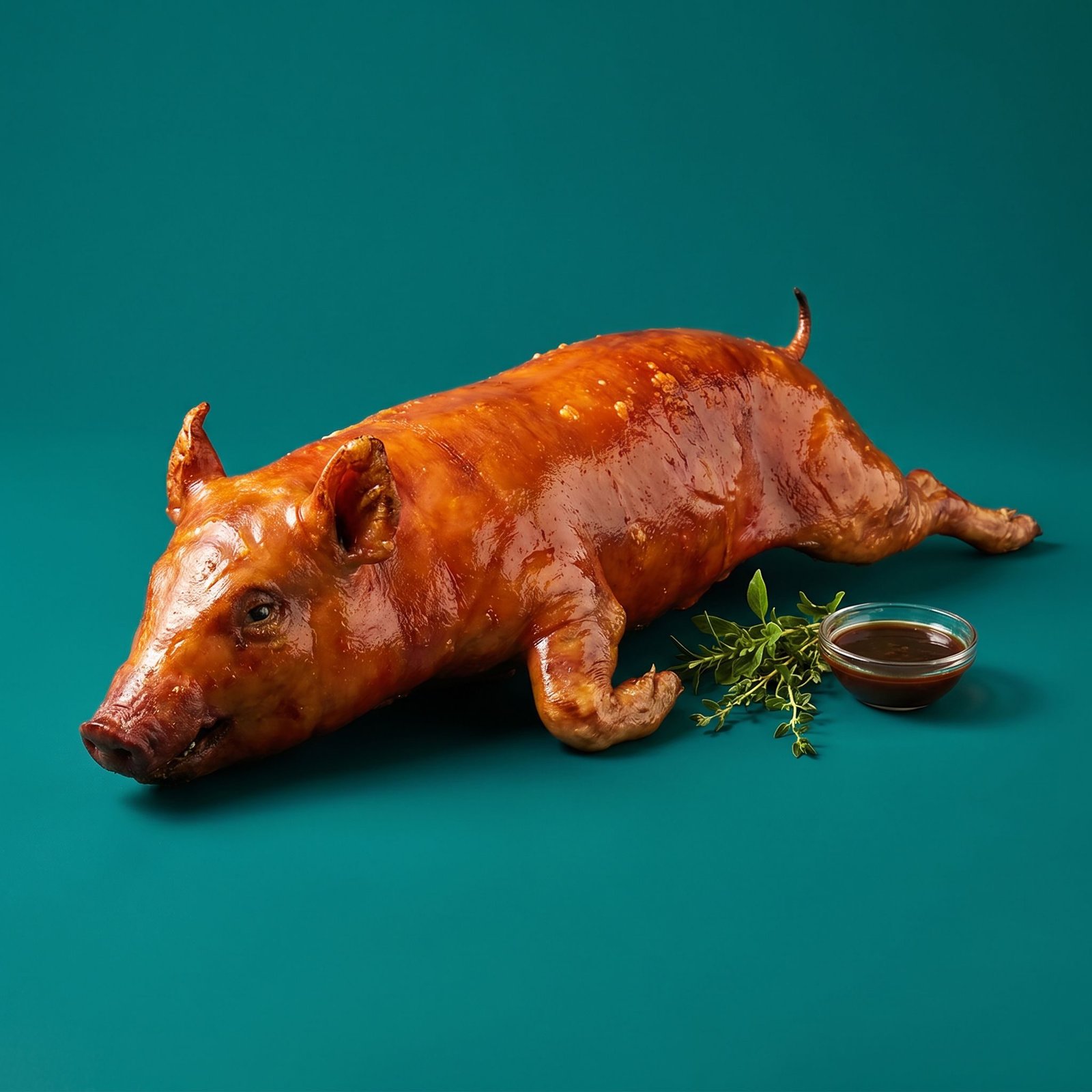 Whole lechon de leche suckling pig